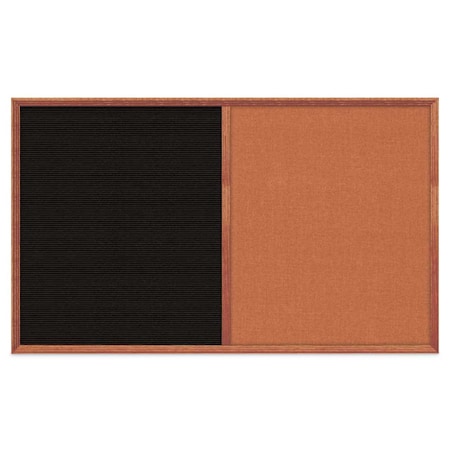 United Visual Products Slim Style Indoor Enclosed Corkboard, 24 UV502SC-BRONZE-MEDGRY